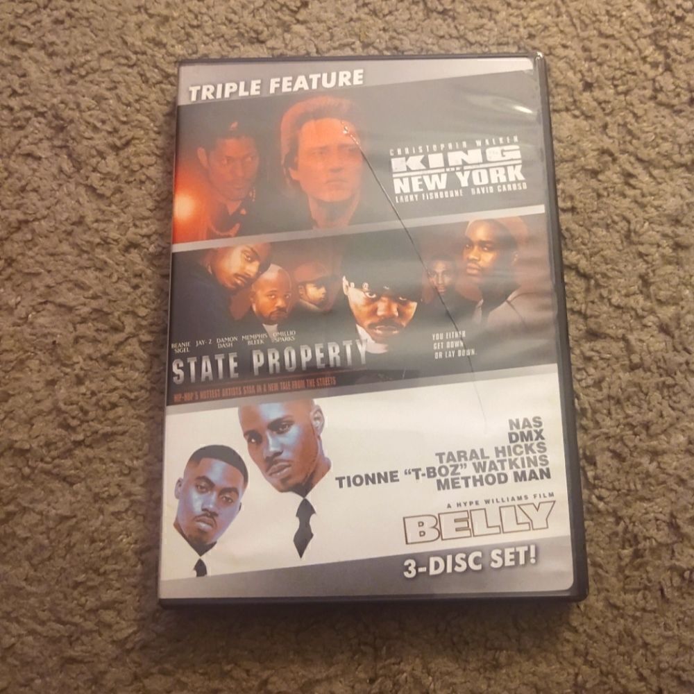 King of New York/State Property/Belly (DVD, 2009, 3-Disc Set) PRE-OWNED